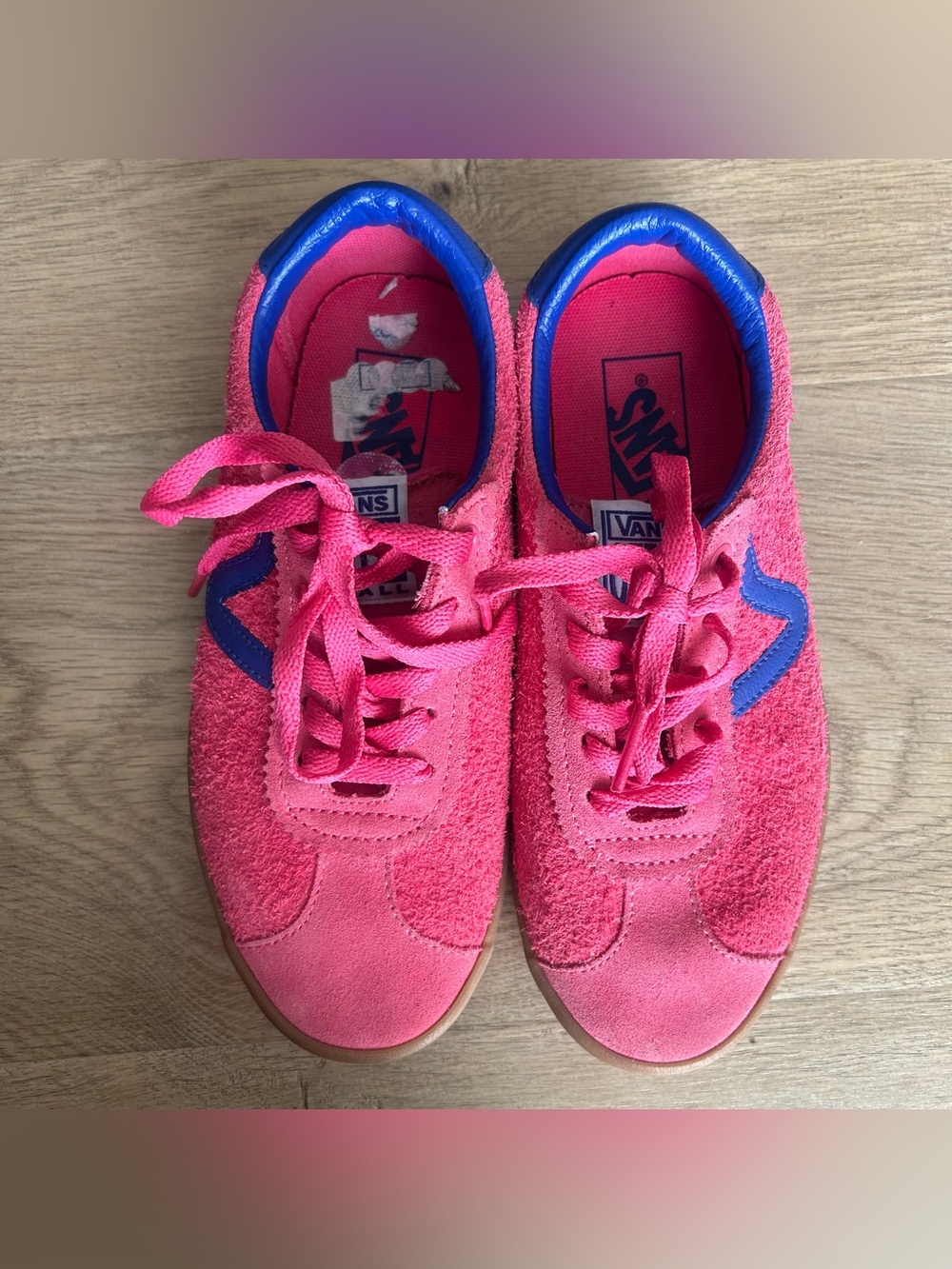 Women’s Vans Sport Low Bambino Honeysuckle Suede Leather Sneakers - Picture 7 of 8